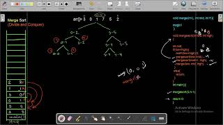 Merge Sort Recursive Function Call [upl. by Nairoc]