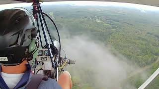 AirBike Ultralight Flying over low level clouds [upl. by Carlynn]