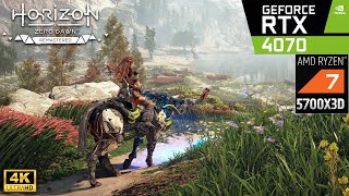 RTX 4070  Ryzen 7 5700X3D  Horizon Zero Dawn REMASTERED  4K 1080p ULTRA Benchmark [upl. by Gayler]