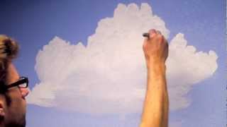 How to Paint Clouds in a Room  Mural Joe [upl. by Caryn]