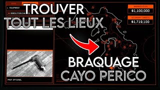 TOUS LES EMPLACEMENTS DES RENSEIGNEMENTS DU BRAQUAGE DE CAYO PERICO  TUTO GTA 5 ONLINE [upl. by Varien]