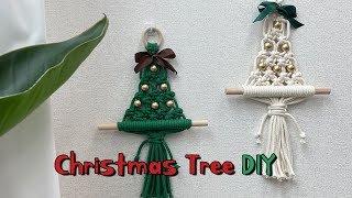 마크라메 크리스마스 트리 월행잉 만들기 🎄Macrame Christmas Tree wall hainging DIY [upl. by Assanav688]