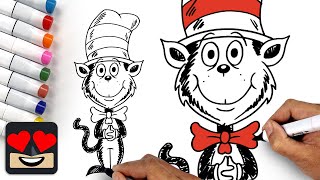 How To Draw the Cat in the Hat for Beginners [upl. by Maje]