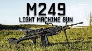 M249 Squad Automatic Weapon SAW  How to Load Unload and Shoot  Tactical Rifleman [upl. by Norym972]