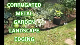 Corrugated Metal Garden Landscape Edging Install and Walkthrough [upl. by Anirehc]