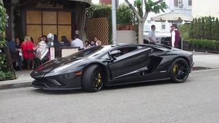 Lamborghini Aventador S in Beverly Hills w startup [upl. by Cari]