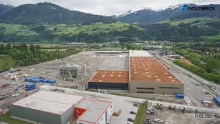 Baufortschritt Logistikzentrum Vomp Tirol  Zeitraffer [upl. by Oihsoy]