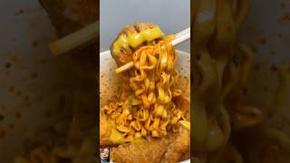 carbonara buldak ramen with Jalapeno Chicken Nuggets asmr koreanfood [upl. by Savil]