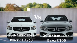 2016 Mercedes Benz CLA250 vs 2016 Mercedes Benz C300  Detailed Comparison [upl. by Nyladnar]