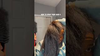 How to wrap your hair and maintain your silk press🫶🏾 silkpress haircaretips naturalhaircare [upl. by Thomsen]