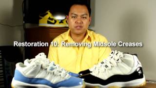 Removing Midsole Creases from the Air Jordan 11 XI [upl. by Hnilym]