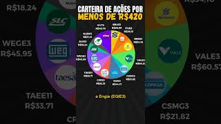 CARTEIRA DE AÇÕES COMPLETA  INVISTA COM MENOS DE R 500 REAIS [upl. by Pirbhai]