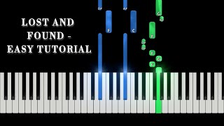 Lost and found  Molly Sandén amp Victor Leksell  Easy Piano Tutorial [upl. by Bonnee]