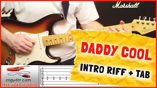 DADDY COOL 🎸 BONEY M INTRO RIFF  TAB [upl. by Des34]