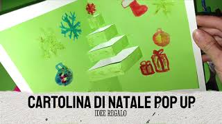 cartolinabiglietto auguri di natale pop up lavorettiperbambini lavoretti diycrafts ideeregalo [upl. by Odlanor]