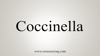 How To Say Coccinella [upl. by Onitnevuj165]