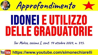 IDONEI nei concorsi pubblici e utilizzo delle graduatorie  commento a sentenza 9112024 [upl. by Elberfeld563]