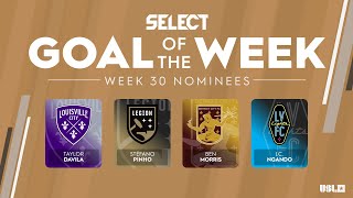 Magnificent finishes 😨  USL Championship Goal of the Week Nominees Week 30 [upl. by Nereil]