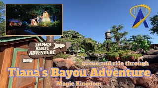 Tianas Bayou Adventure Queue and Complete Ride Through [upl. by Atis215]