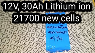 12V 30Ah Lithium ion 21700 cells battery pack for DC load [upl. by Lowis]