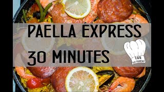 Recette Paella express en 30 minutes rapide et économique  Recette de Papa aux Fourneaux [upl. by Anirec]