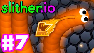 Slitherio  Gameplay Part 7  Kwebbelkop Skin Biggest Snake 47000 [upl. by Ahsilet]