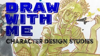 Draw With Me CHARACTER DESIGN [upl. by Nomannic]