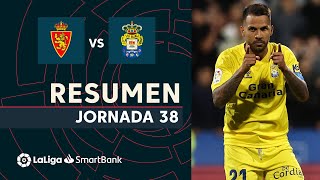 Resumen de Real Zaragoza vs UD Las Palmas 11 [upl. by Notserp]