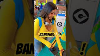 Played a banana game in my minion outfit 😂 [upl. by Arobed]