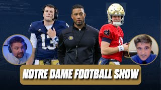 Notre Dame football show Riley Leonard injury Angelis strengths  Where the Irish go from here [upl. by Ulla]