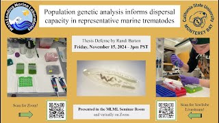 Randi Barton presents quotPopulation genetic analysis informs dispersal capacity in marine trematodesquot [upl. by Keon]