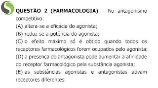 QUESTÕES COMENTADAS DE CONCURSOS BIOMÉDICOS  FARMACOLOGIA 2 [upl. by Wengert]