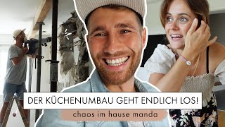 Wir reißen eine Wand raus  Der Küchenumbau geht los  MANDA Vlog [upl. by Lumbye]