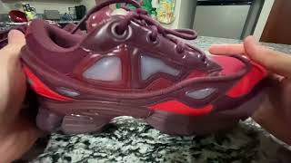 Raf Simons x Adidas  Ozweego 3 “Collegiate BurgundyMaroonquot [upl. by Maynard]