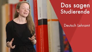 quotDas sagt die Studentinquot  Deutsch Lehramt Staatsexamen studieren [upl. by Imef]