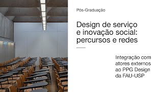 Palestra Design de Serviços e Inovação social percursos e redes [upl. by Byler887]