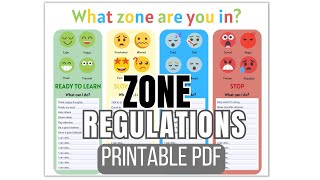 Zones of Regulation Printable PDF [upl. by Hcirdeirf671]