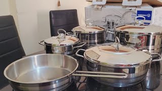 Korkmaz Stainless Steel cookwares Unboxing and Review Made in Turkey [upl. by Asillem]