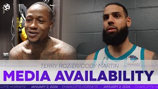 Hornets vs Suns Terry Rozier amp Cody Martin Postgame Media Availability  12292023 [upl. by Vite]