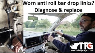 How to diagnose and change an antiroll bar drop link [upl. by Sucramaj]