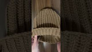 Crocheting a ribbed beanie shorts crochet crochetbeanie [upl. by Manley]