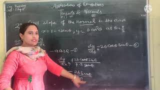 Applications of DerivativesTangents and Normals class 12Must watch and share [upl. by Noirb895]