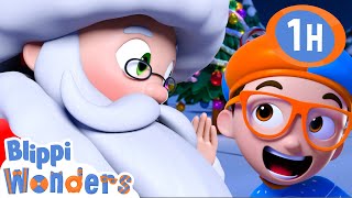 Blippi Saves Christmas  1 HOUR OF BLIPPI CHRISTMAS CARTOONS FOR KIDS [upl. by Aihsirt713]