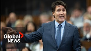 quotCall them out on their crapquot Trudeau accuses Conservatives of making homophobic remark [upl. by Farlee186]