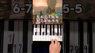 Zelda BotW Kass Theme Piano Tutorial shorts [upl. by Rayna175]