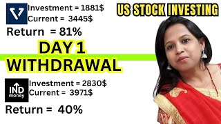 Day 1 Vested and IndMoney Investment Withdrawal [upl. by Enaerb]