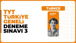 3D Türkiye Geneli Deneme Sınavı 3  TYT  Türkçe Soru Çözümleri [upl. by Akyre]