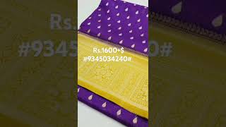 Latest design Beautiful collectionsSoft pattu Banarasi silk sarees silver n gold zari design [upl. by Abagail]