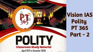 POLITY  UPSC PRELIMS 365 2024  Part  2  Vision IAS [upl. by Alithea]