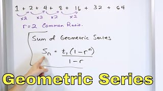 16  The Geometric Series  Definition Meaning amp Examples  Part 1 [upl. by Darin68]